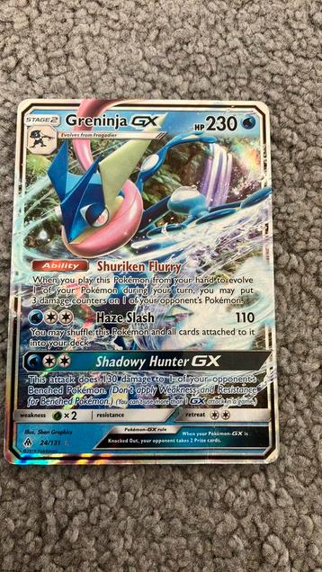 Greninja GX Pokémon Kaart beschikbaar voor biedingen