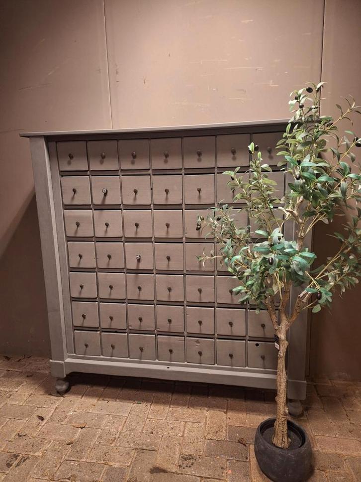 Oude unieke ladekast apothekerskast schoolkast, Huis en Inrichting, Kasten | Ladekasten, Zo goed als nieuw, 25 tot 50 cm, 5 laden of meer