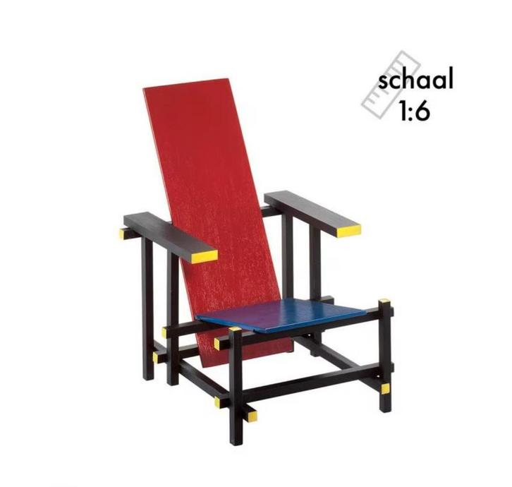 Vitra miniatuur Rietveldstoel (origineel Vitra museum), Antiek en Kunst, Kunst | Designobjecten, Ophalen