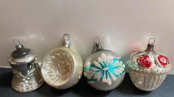 Set Leuke Vintage Kerstballen - Jaren 1960-70s beschikbaar voor biedingen