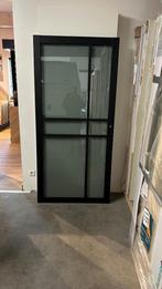 Industriele deur met Rookglas 93.0 x 201.5 Opdek links, Nieuw, 80 tot 100 cm, Ophalen of Verzenden, Glas