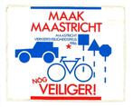 sticker Maak Maastricht Veiliger 1986, Auto of Motor, Ophalen of Verzenden, Zo goed als nieuw