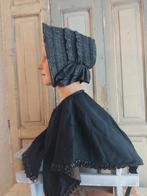 Antiek victoriaanse bonnet , huifkarbonnet, 1850-1880, Antiek en Kunst, Antiek | Kleding en Accessoires, Ophalen of Verzenden