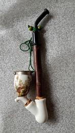 Antieke Pijp met Porseleinen Kop, Ophalen of Verzenden