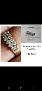 Golden ring with diamonds, Ophalen of Verzenden