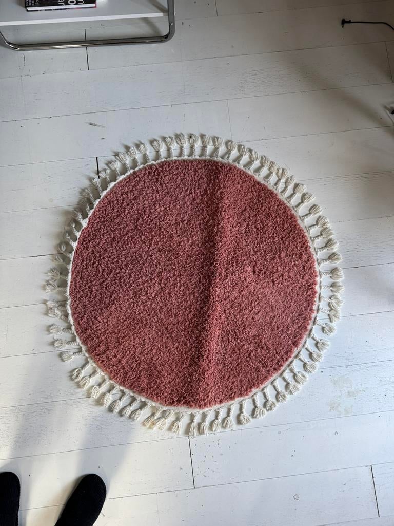 Ronde mat Terracotta kleur, Gebruikt, Rond, Ophalen of Verzenden, Rood