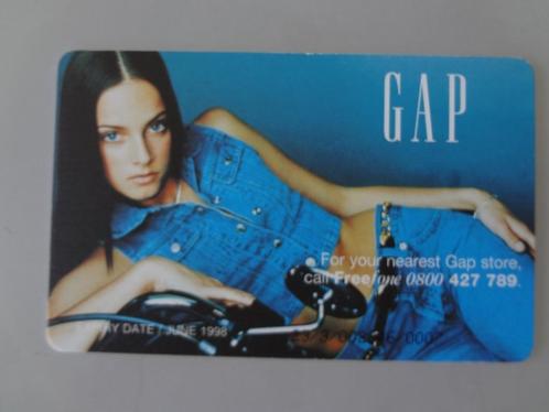 Kledingmerk GAP juni 1998; 5 Engelse ponden, Verzamelen, Telefoonkaarten, Buitenland, Ophalen of Verzenden