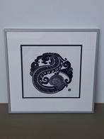 linosnede Christel Roemermann Souvenir de China 8/12 41x41cm, Antiek en Kunst, Kunst | Etsen en Gravures, Ophalen of Verzenden