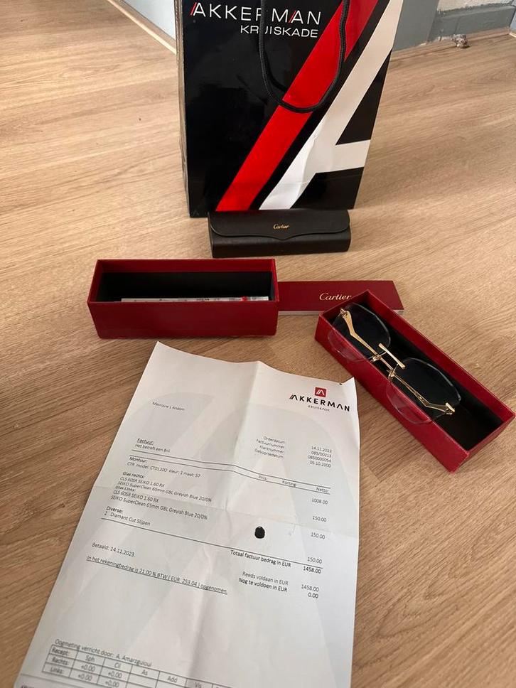 Cartier bril orgineel, Sieraden, Tassen en Uiterlijk, Zonnebrillen en Brillen | Heren, Ophalen of Verzenden