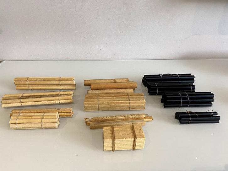 HO hout en buizen (654), Hobby en Vrije tijd, Modeltreinen | H0, Gebruikt, Natuur, Gelijkstroom of Wisselstroom, Overige merken