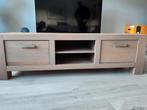 Tv meubel massief gestoomd eiken, Ophalen, Gebruikt, Eikenhout, Minder dan 100 cm