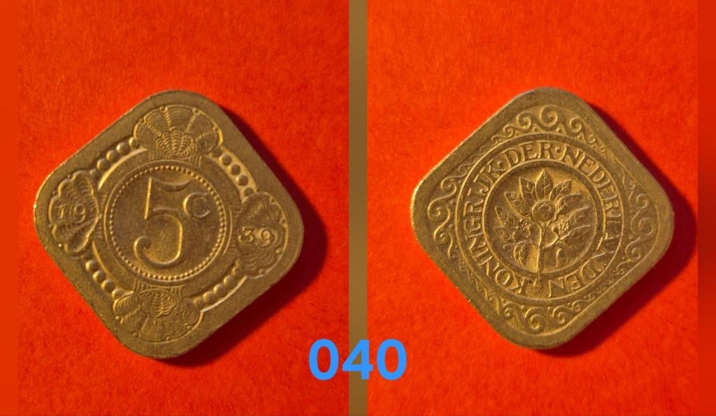 5 cent 1939, Ophalen of Verzenden, Koningin Wilhelmina, 1 cent