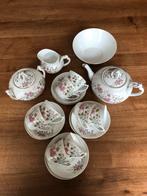 8 delig antiek theeservies rose, Antiek en Kunst, Ophalen