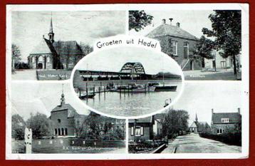 Hedel - o.a. Raadhuis, N.H. en R.K. Kerk - 1965 (pst. H'bosc beschikbaar voor biedingen