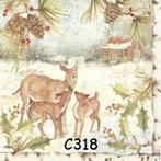 Servetten decoupage/bullet journal – herten C318, Verzenden, Nieuw, Materiaal