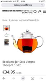 Bredemeijer Solo Aurora theepot, Huis en Inrichting, Overige typen, Ophalen of Verzenden, Overige stijlen, Glas
