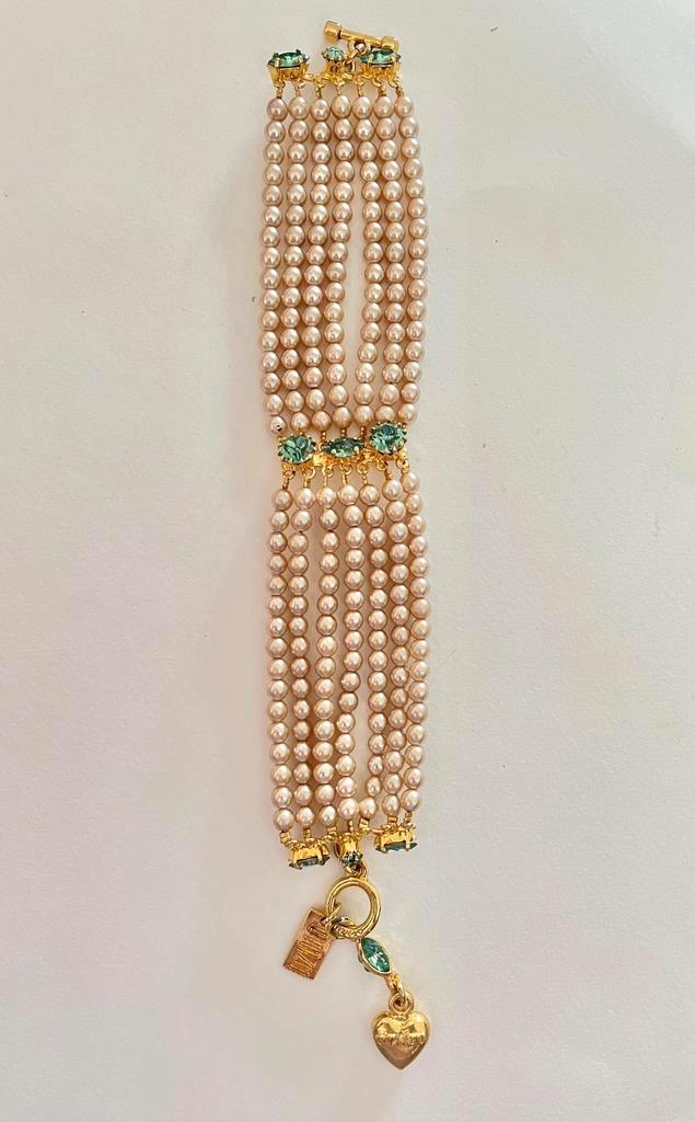 Otazu parelarmband goud met parels en kristallen - nieuw, Sieraden, Tassen en Uiterlijk, Armbanden, Zo goed als nieuw, Verzenden