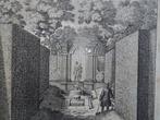 gravure tuin beeld met cascade en strakke heggen, P. Schenk, Antiek en Kunst, Verzenden
