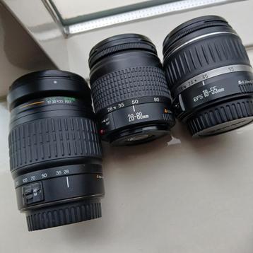  Fotocamera lenzen 2x Canon en 1 x Solilgor beschikbaar voor biedingen