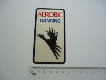 sticker oud Aerobic dancing dans vintage retro linnen  beschikbaar voor biedingen