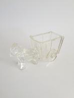 Paard en wagen potje bakje voor bv sieraden plantje stekje, Antiek en Kunst, Antiek | Glas en Kristal, Ophalen of Verzenden