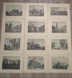 Mooie gravure druk Historische beelden - Nederlandse steden, Antiek en Kunst, Ophalen of Verzenden