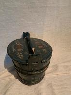 Houten Hinderlopen volkskunst butte, Antiek en Kunst, Antiek | Woonaccessoires, Ophalen of Verzenden