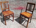 Stoel. Eikenhout. Antiek. 2 stuks., Gebruikt, Bruin, Eén, Hout