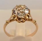 Massief 14 karaat gouden ring, antiek, Verzenden, Goud, Ring, Met edelsteen