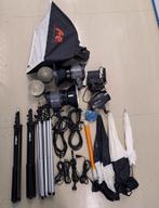 Foto studio set: Falcon eyes lampen, flitsers en filters, Ophalen, Gebruikt, Complete fotostudio