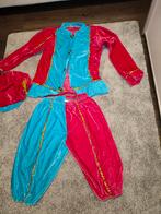 Pieten pak met muts blauw roze maat 128/140, Ophalen, Zo goed als nieuw