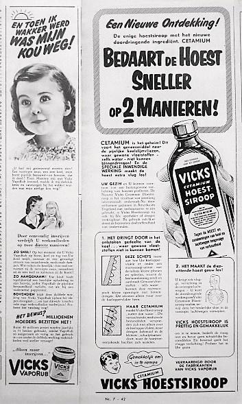 45+ vintage advertenties reclames Vicks 1939-63, Verzamelen, Merken en Reclamevoorwerpen, Gebruikt, Overige typen, Ophalen of Verzenden