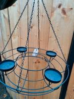 Kaarsenhouder hangen zwart metaal, Huis en Inrichting, Woonaccessoires | Kandelaars en Kaarsen, Zwart, Nieuw, Ophalen of Verzenden