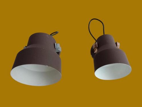 2 Anvia wandspots / plafondspots, jaren 70, vintage, Huis en Inrichting, Lampen | Wandlampen, Gebruikt, Metaal, Ophalen of Verzenden