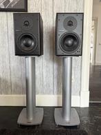 Dynaudio BM6A actieve studiomonitoren + originele stands, Gebruikt, 120 watt of meer, Front, Rear of Stereo speakers, Ophalen