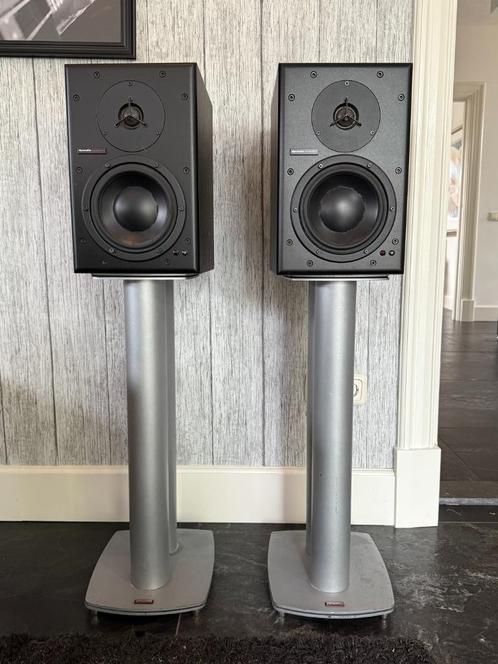 Dynaudio BM6A actieve studiomonitoren + originele stands, Audio, Tv en Foto, Luidsprekers, Gebruikt, Front, Rear of Stereo speakers