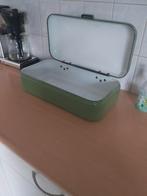 Vintage Broodtrommel - Groen Emaille, Ophalen of Verzenden