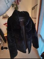 Bomber bontjas zwart man XXL, Kleding | Heren, Jassen | Winter, Verzenden, Zwart, Maat 56/58 (XL), Zo goed als nieuw