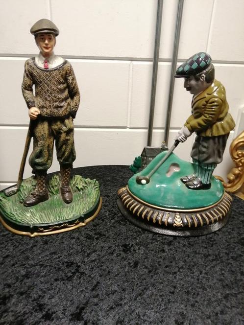 2 OUDE GIETIJZEREN DEUR STOPPERS GOLF IN TOPSTAAT 39 EN 33 C, Antiek en Kunst, Curiosa en Brocante, Ophalen of Verzenden