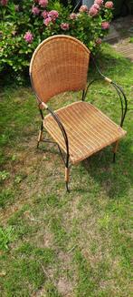 sierlijke rieten eetstoelen 4 stuks, Huis en Inrichting, Stoelen, Ophalen, Bruin, Vier, Riet of Rotan