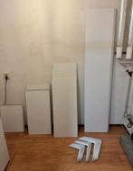 Houten planken met muurbeugels, Doe-het-zelf en Verbouw, Platen en Panelen, Ophalen, Gebruikt, Hout