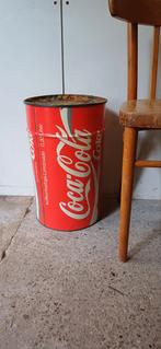 xxl vintage cocacola blik 70's  prullenbak plantenbak, Ophalen of Verzenden, Zo goed als nieuw, Overige, Overige merken