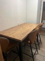 Hoge tafel met 3 hoge stoelen, Huis en Inrichting, Tafels | Eettafels, Ophalen, Zo goed als nieuw