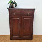 Landelijke vintage houten meidenkast linnenkast kast, Valkenswaard, Gebruikt, 100 tot 150 cm, 5 laden of meer