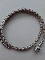 Mooie leren Pandora armband, Sieraden, Tassen en Uiterlijk, Armbanden, Ophalen of Verzenden, Zo goed als nieuw, Zwart, Leer