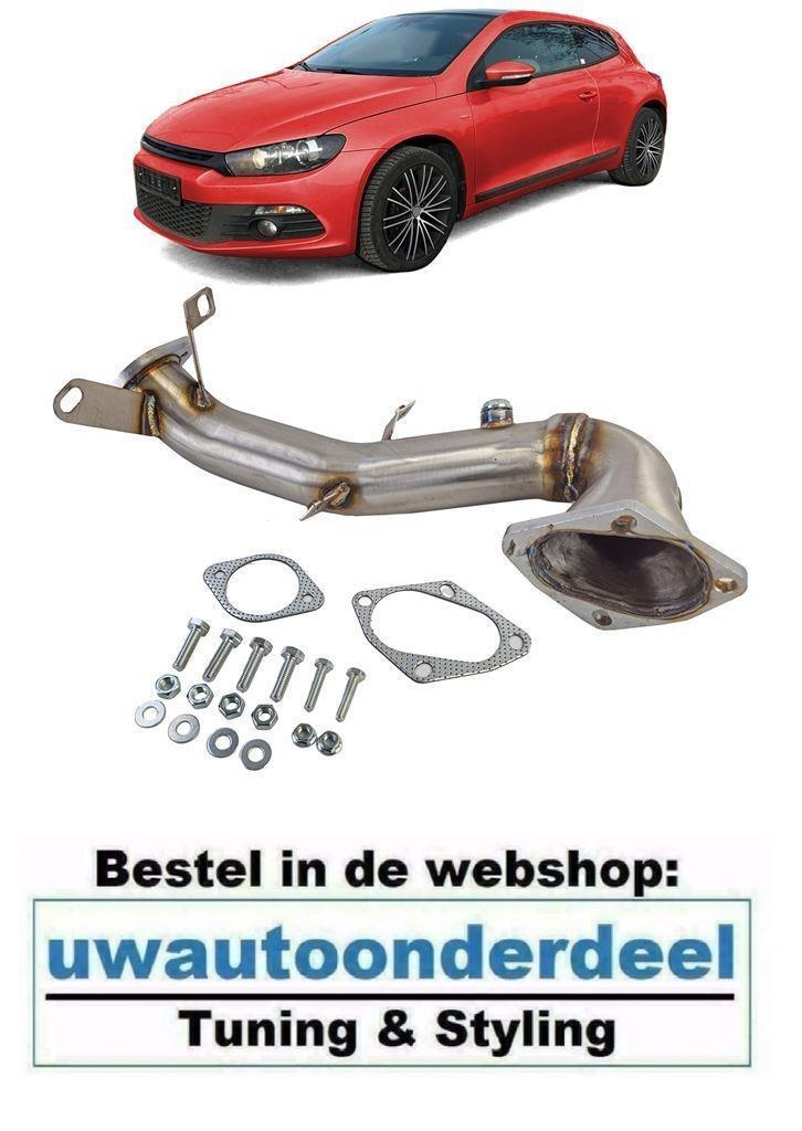 Racing Downpipe RVS Geschikt Voor Volkswagen Scirocco 1.4 TS, Auto diversen, Wieldoppen, Nieuw, Verzenden
