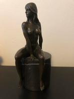 Brons beeld mooi gedetalleerde naakte dame, met bronsmerk, Ophalen, Brons