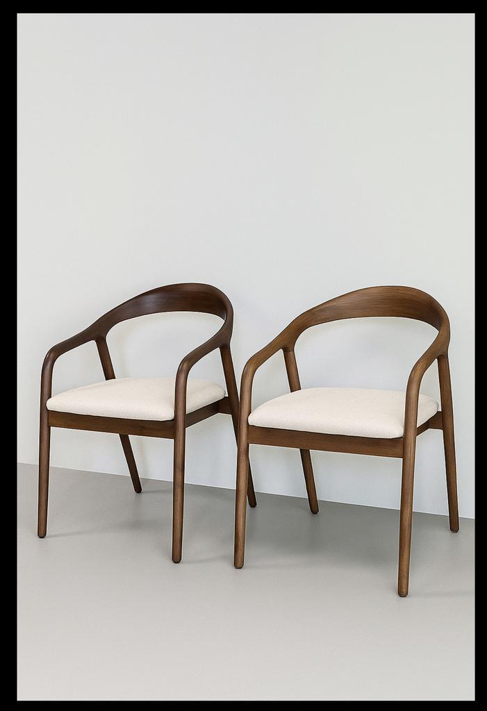 Houten design stoelen japandi, Huis en Inrichting, Stoelen, Nieuw, Vijf, Zes of meer stoelen, Hout, Bruin, Ophalen of Verzenden