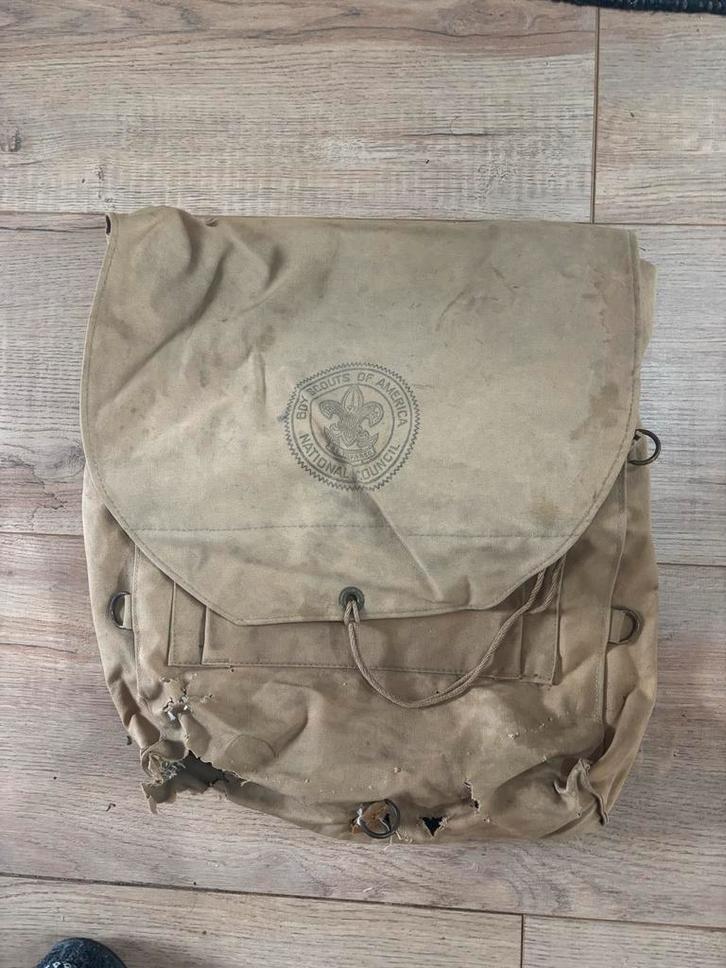Vintage Boy Scouts of America Rugzak - Jaren 50, Kleding | Heren, Schoenen, Gedragen, Overige typen, Overige kleuren, Ophalen of Verzenden