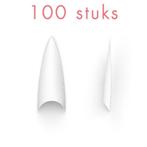 Stiletto nagel tips, WIT breed opzetstuk, 100 stuks, Nieuw, Toebehoren, Handen en Nagels, Wit